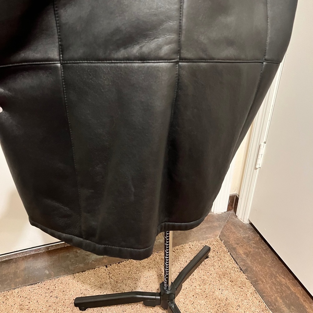 SMYTHSON (or Frank Smythson Ltd.) Mens' Black Shearling Lamb ¾ length Nappa Leat - Picture 6 of 8